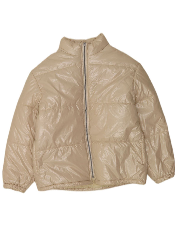 Benetton Chaqueta Acolchada Mujer ES 40 XL Poliamida Beige