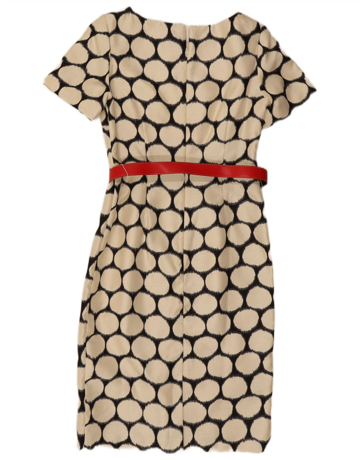 JACQUES VERT Vestido tubo para mujer UK 8 Pequeño Poliéster de lunares beige