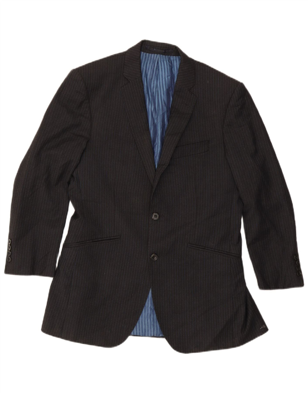 Marks & Spencer Chaqueta tipo blazer de 2 botones para hombre UK 38 Gris medio Rayas diplomáticas