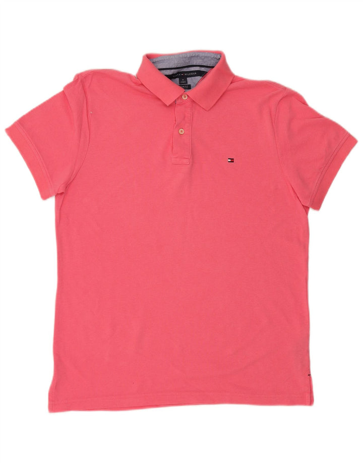 TOMMY HILFIGER Polo Custom Fit de algodón rosa medio para hombre