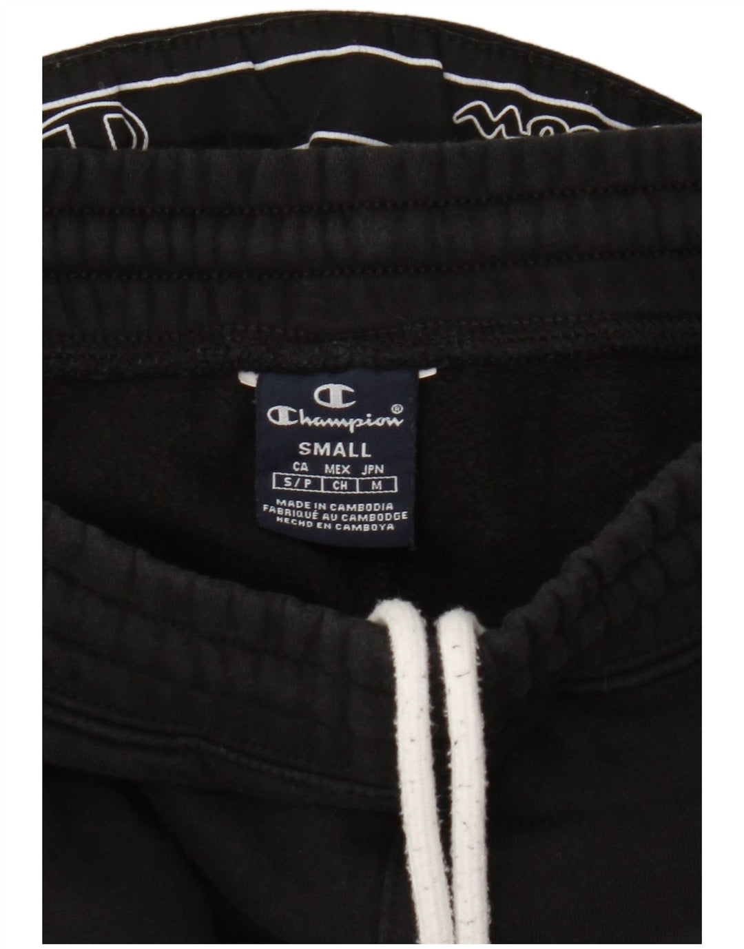 Champion Pantalones De Chándal Con Gráficos Para Hombre Joggers Small Black