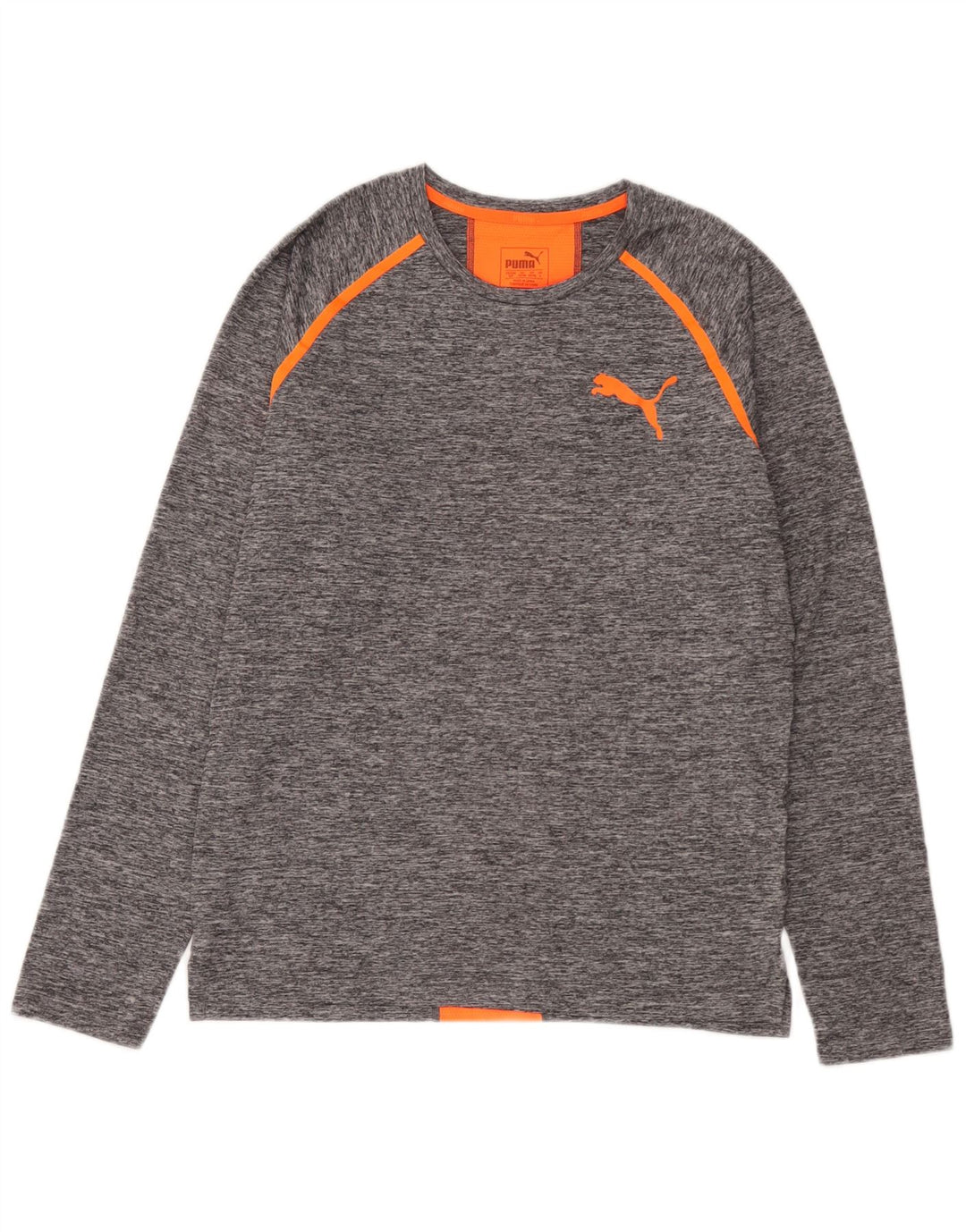 Puma Camiseta de manga larga para hombre, color gris pequeño, color block