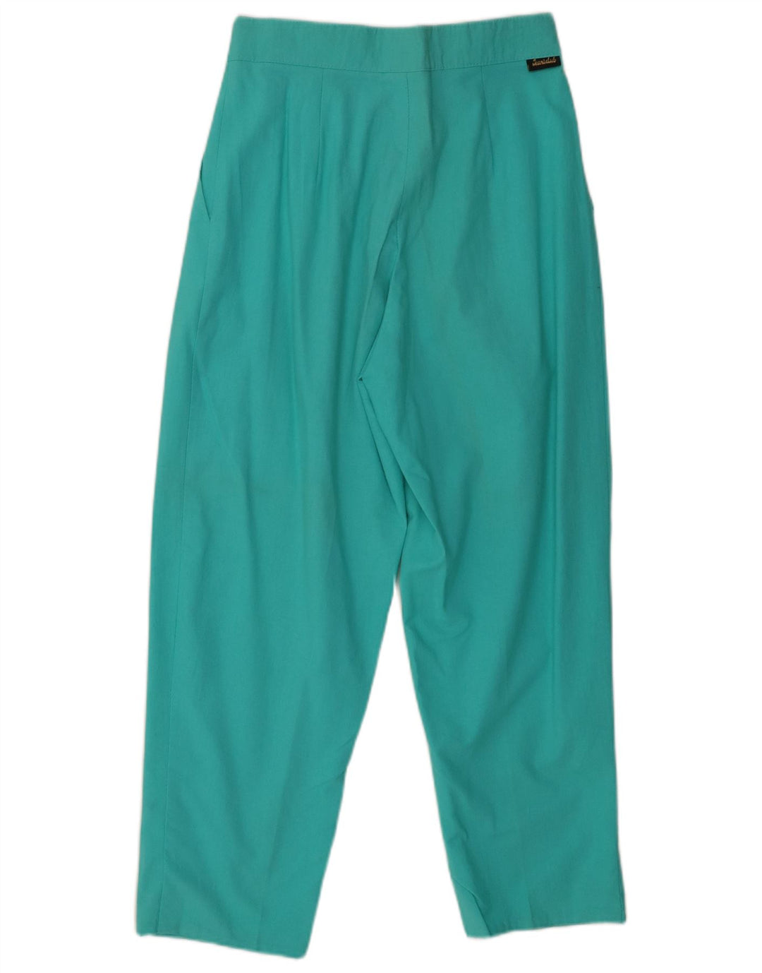 VINTAGE Pantalones chinos de cintura alta para mujer W28 L27 Algodón turquesa