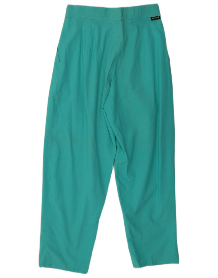 VINTAGE Pantalones chinos de cintura alta para mujer W28 L27 Algodón turquesa