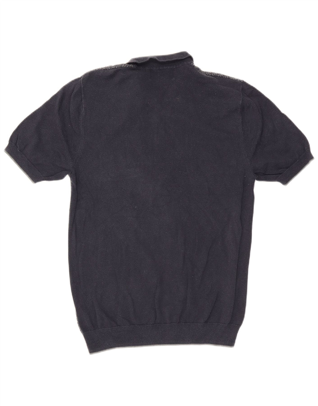 Marks & Spencer Suéter tipo jersey con cuello tipo polo y ajuste a medida para hombre Azul marino mediano