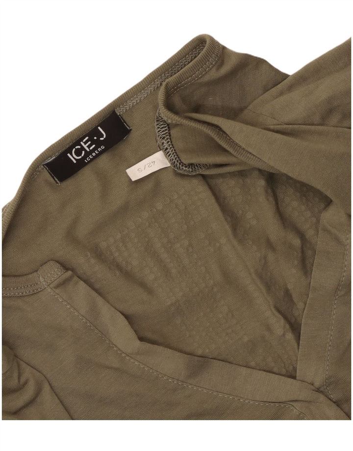 Iceberg Top gráfico para mujer de manga larga UK 10 Small Khaki
