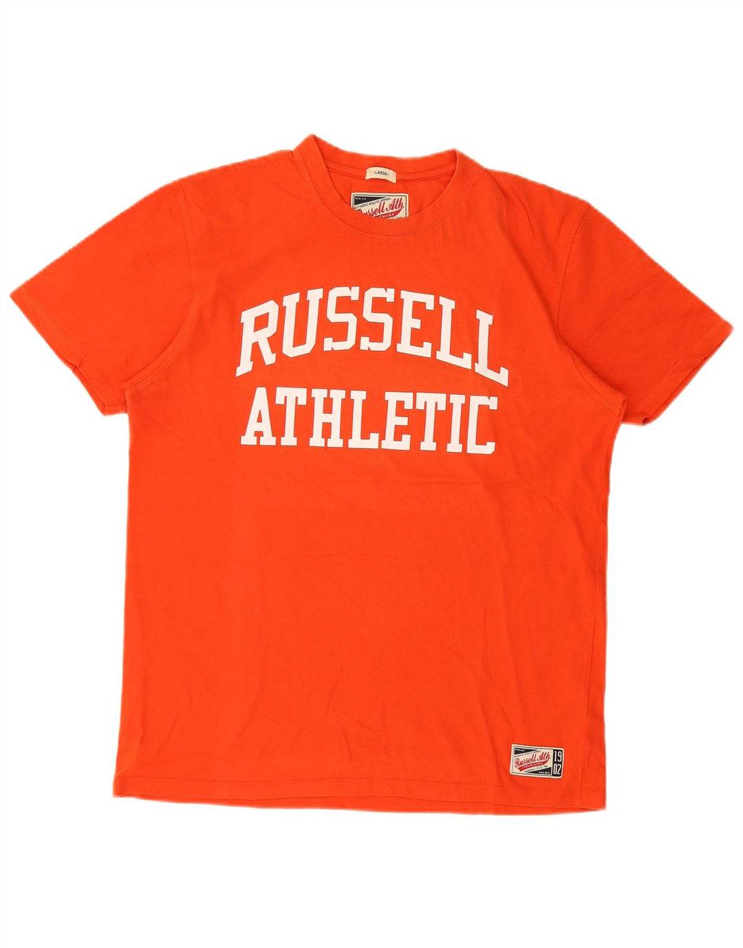 Russell Athletic - Camiseta gráfica para hombre, talla grande, color naranja