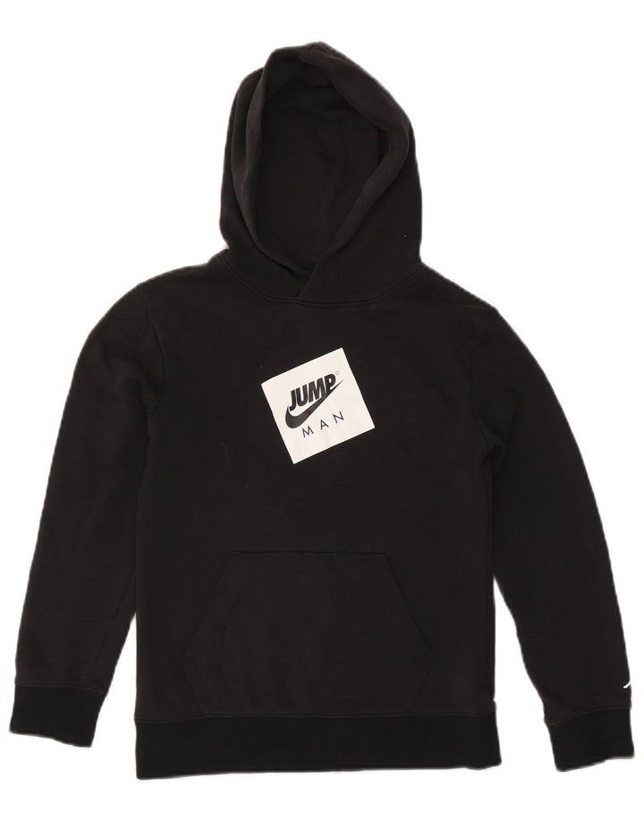 Jordan - Sudadera con capucha para niños, 10-11 años, talla mediana, color negro