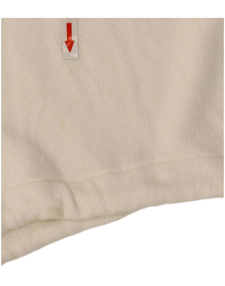 Zara Mujer Crop Sudadera Jumper UK 10 Small Blanco