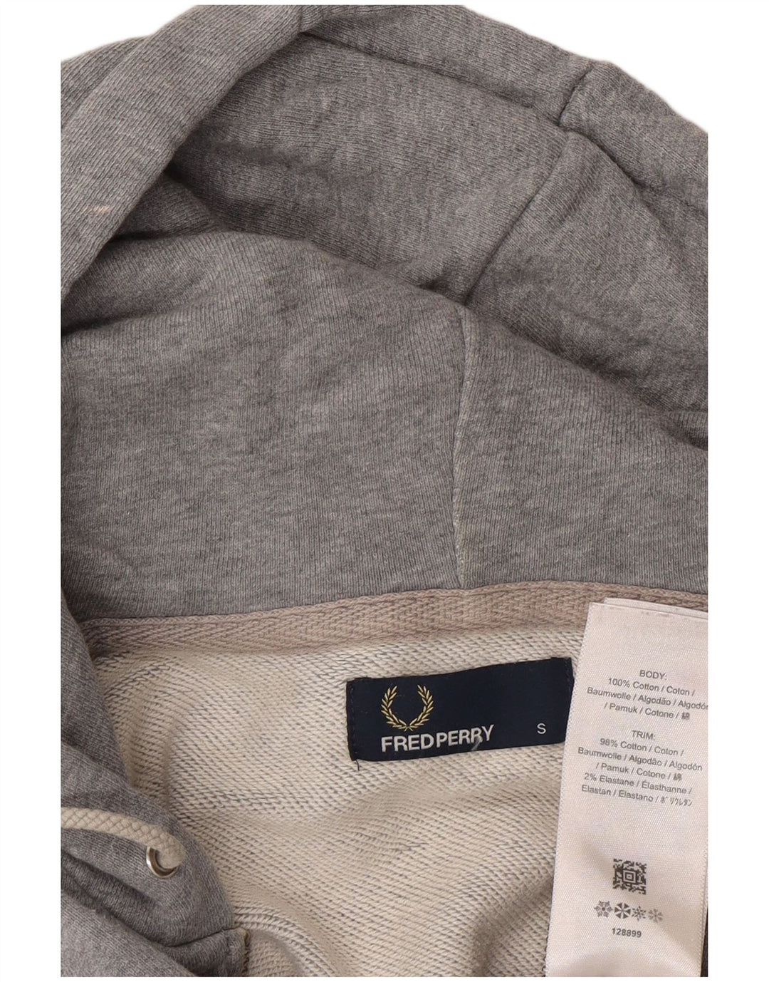 Fred Perry Suéter Con Capucha Y Cremallera Para Hombre Pequeño Algodón Gris