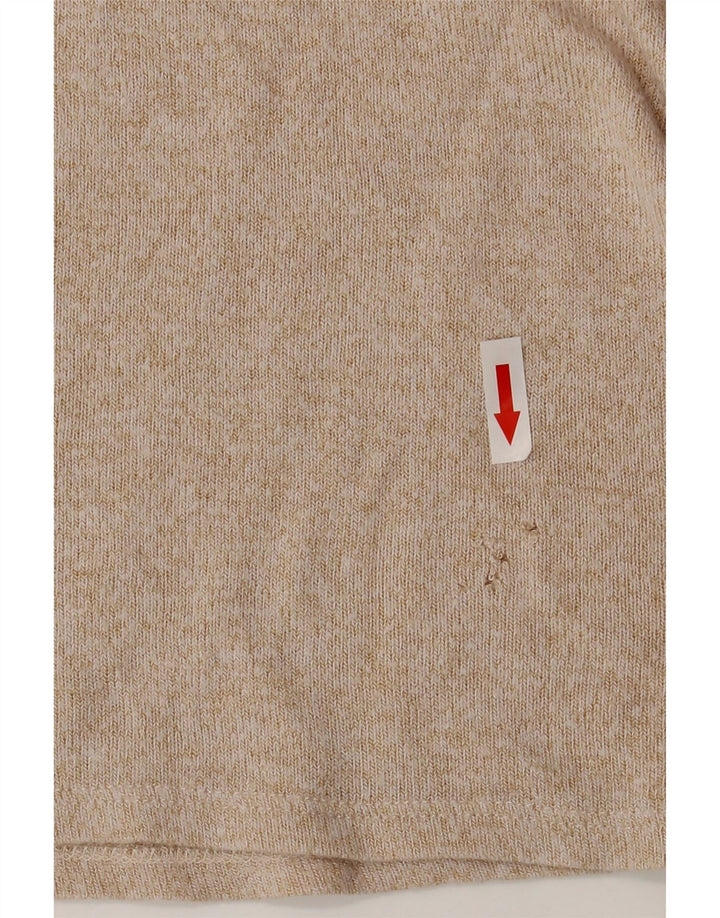 Zara Mujer Blusa Top UK 44 Large Viscosa Beige