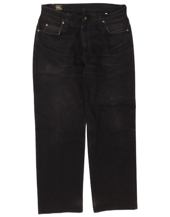 Lee Jeans Rectos Rotos Para Hombre W36 L32 Algodón Negro