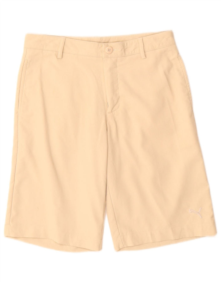 Puma Pantalones cortos chinos para niño 11-12 años W28 Beige Poliéster
