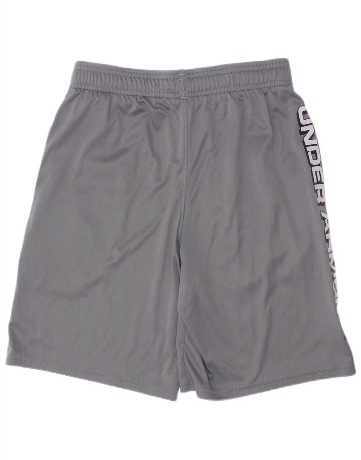 Under Armour Pantalones cortos deportivos con gráficos para niños 9-10 años Poliéster gris medio