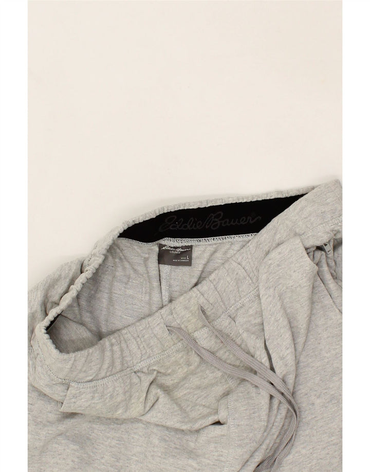 EDDIE BAUER Mens Tracksuit Trousers Large  Grey Cotton Vintage Eddie Bauer and Second-Hand Eddie Bauer from Messina Hembry 