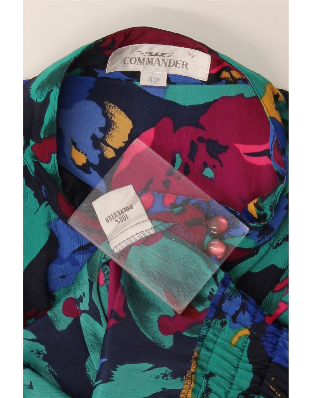 COMMANDER Blusa corta para mujer EU 42 Grande Multicolor Floral