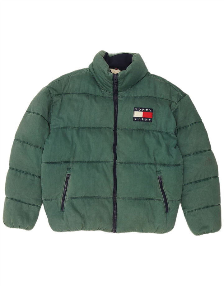 Tommy Hilfiger Chaqueta acolchada para hombre UK 38 Algodón verde medio