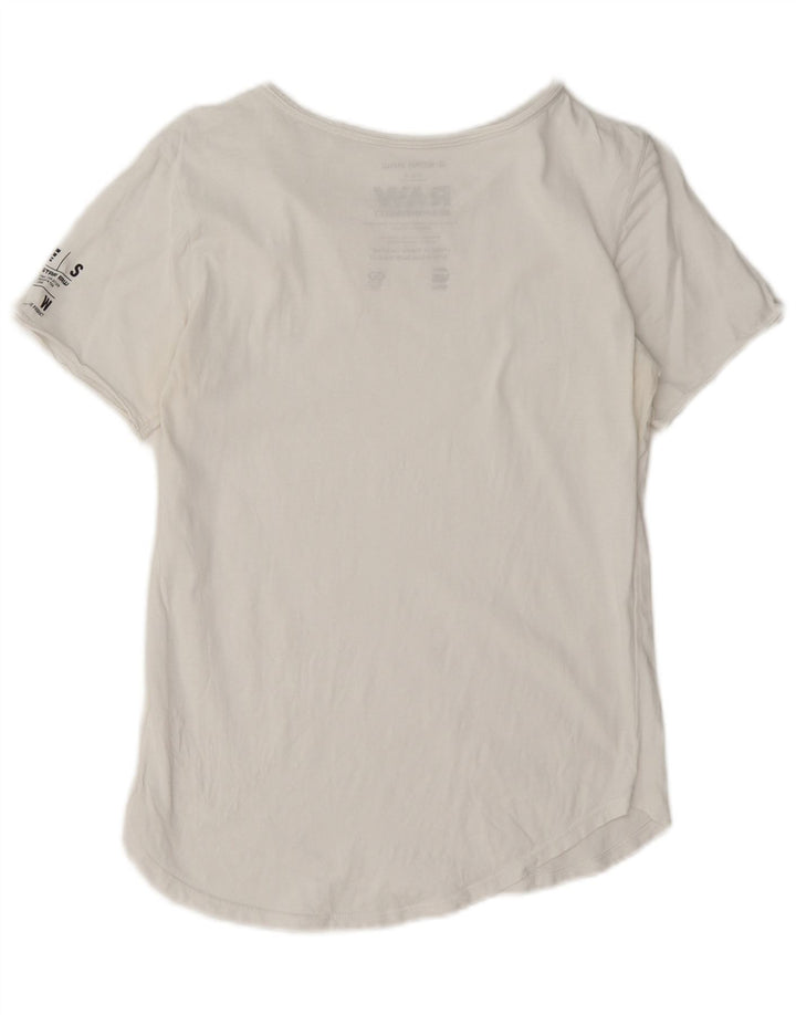 G-Star Hombre Camiseta Gráfica Top Pequeño Blanco