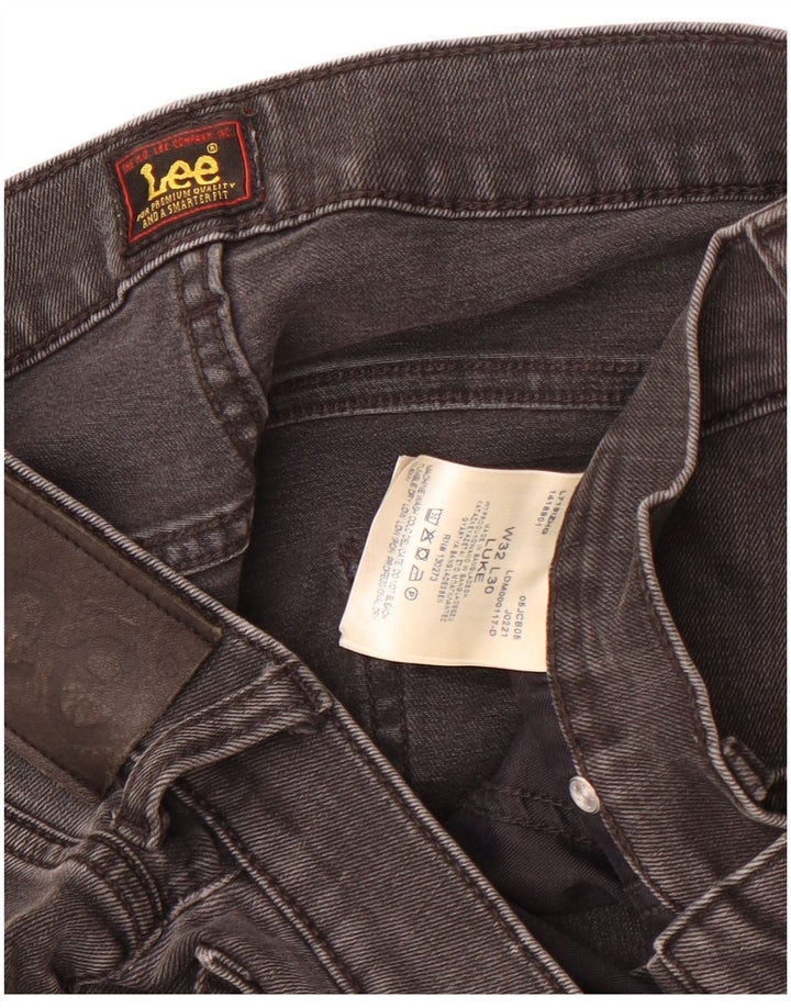 Vaqueros Lee Luke Slim para Hombre W32 L30 Algodón Gris