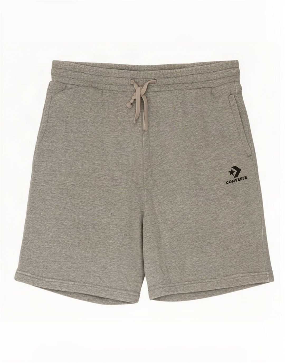 Pantalones cortos deportivos Converse para hombre de algodón moteado gris medio