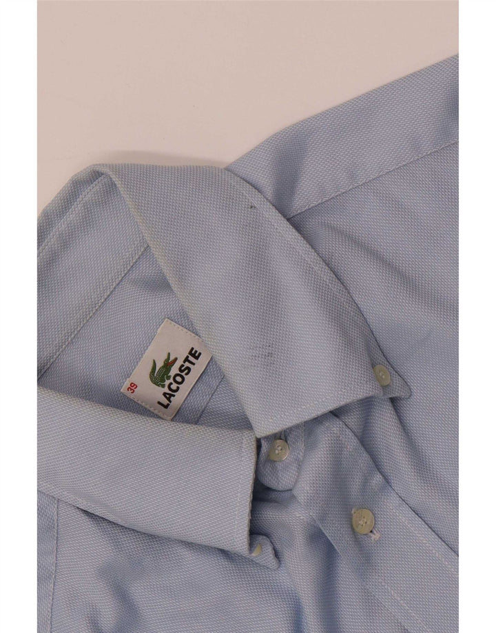 Camisa Lacoste Hombre Talla 39 Azul Medio