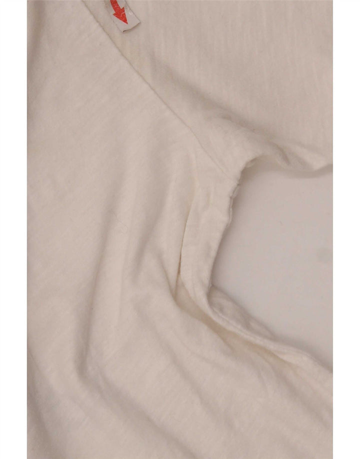 Tommy Hilfiger Camiseta gráfica para hombre Top Medium White Cotton