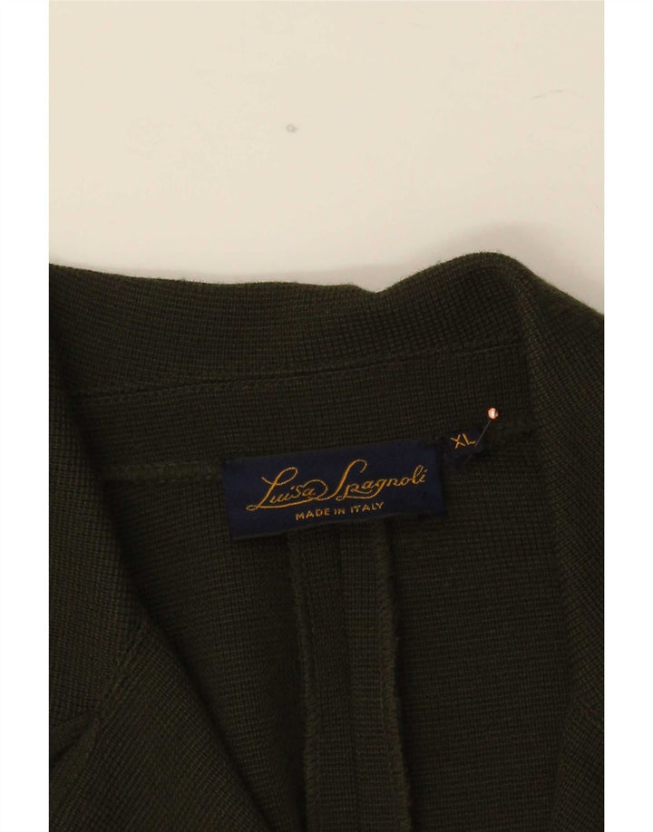 Luisa Spagnoli Chaqueta tipo blazer con 1 botón para mujer UK 40 XL Verde