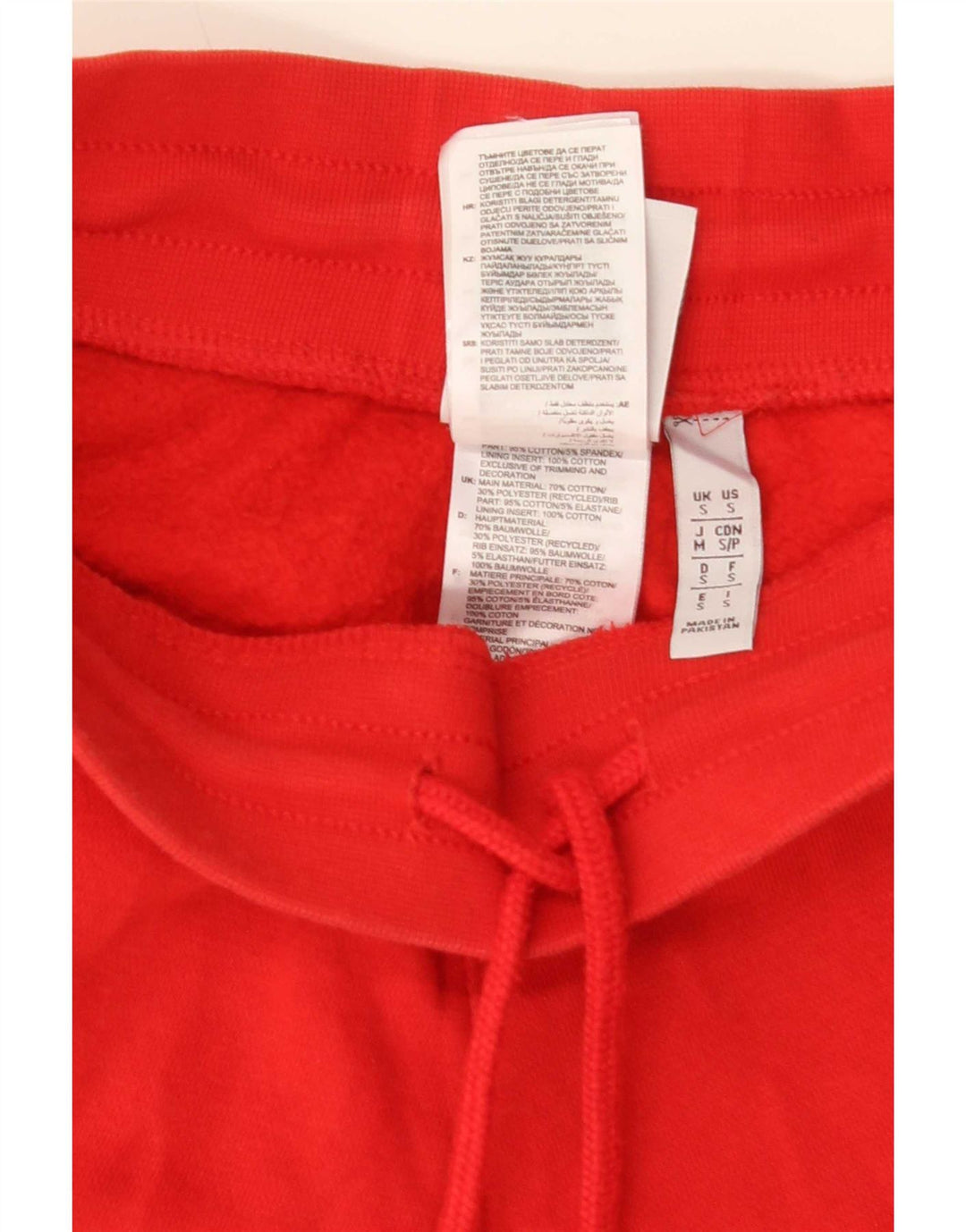 Adidas Hombre Chándal Pantalones Joggers Pequeño Rojo Algodón