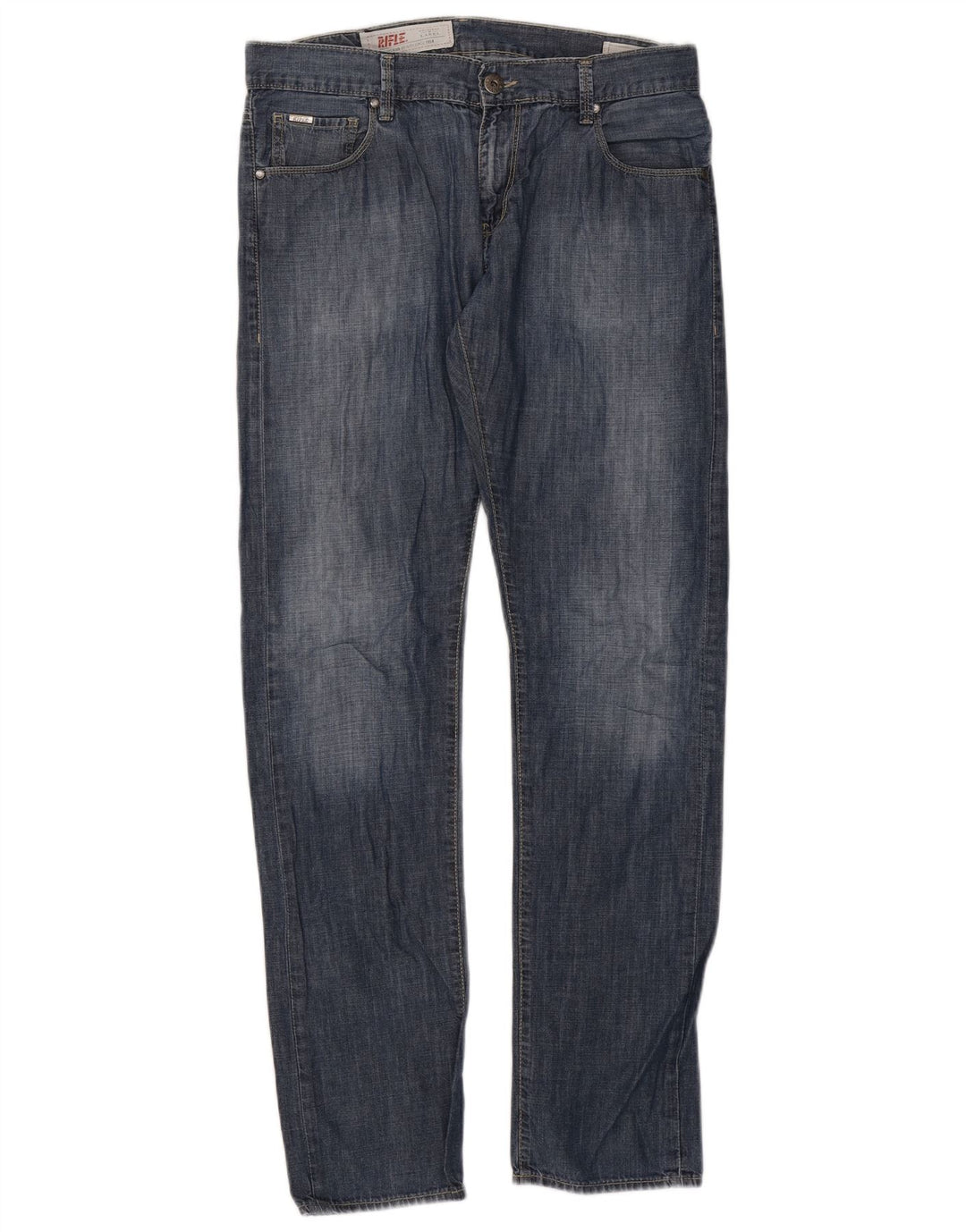 Rifle Jeans rectos para hombre IT 48 Medium W34 L34 Algodón azul