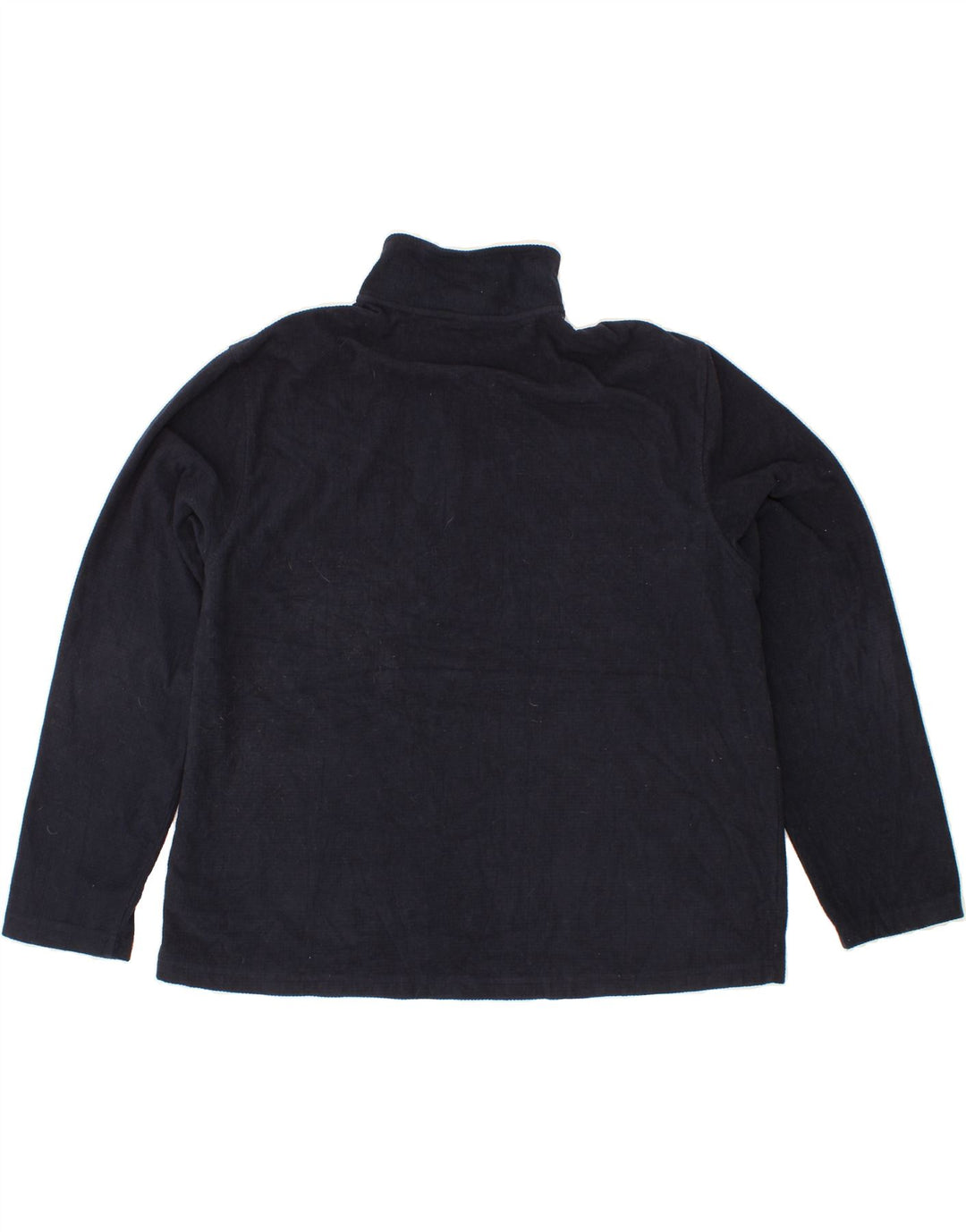STARTER Mens Zip Neck Fleece Jumper XL Navy Blue Polyester Vintage Starter and Second-Hand Starter from Messina Hembry 