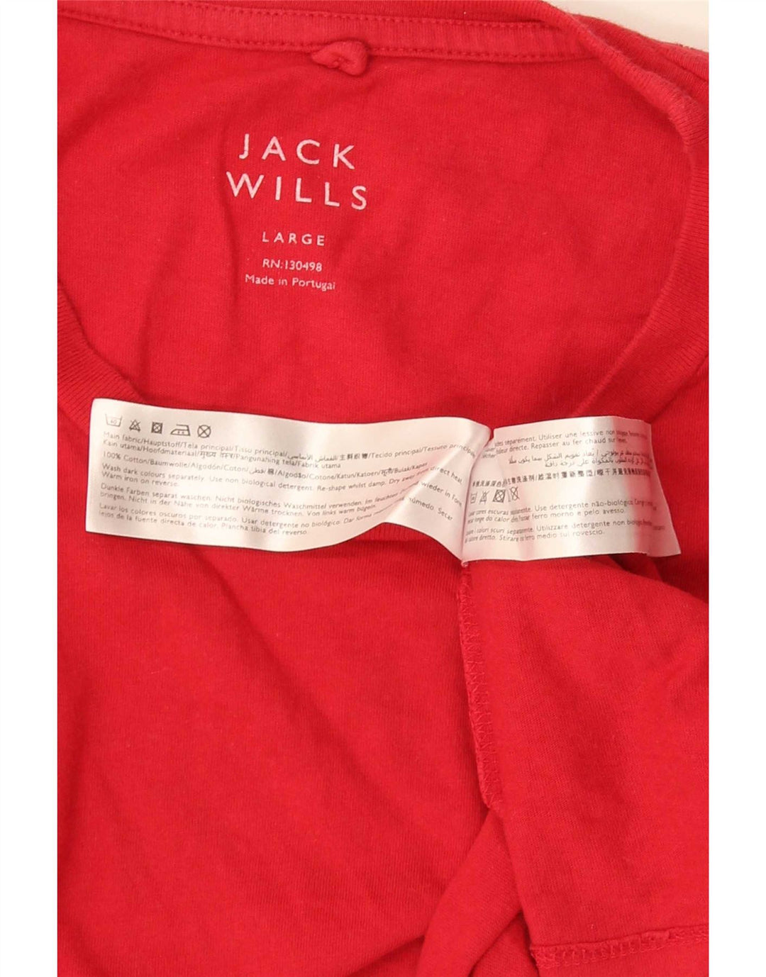 Jack Wills - Camiseta para hombre, talla grande, color rojo, algodón