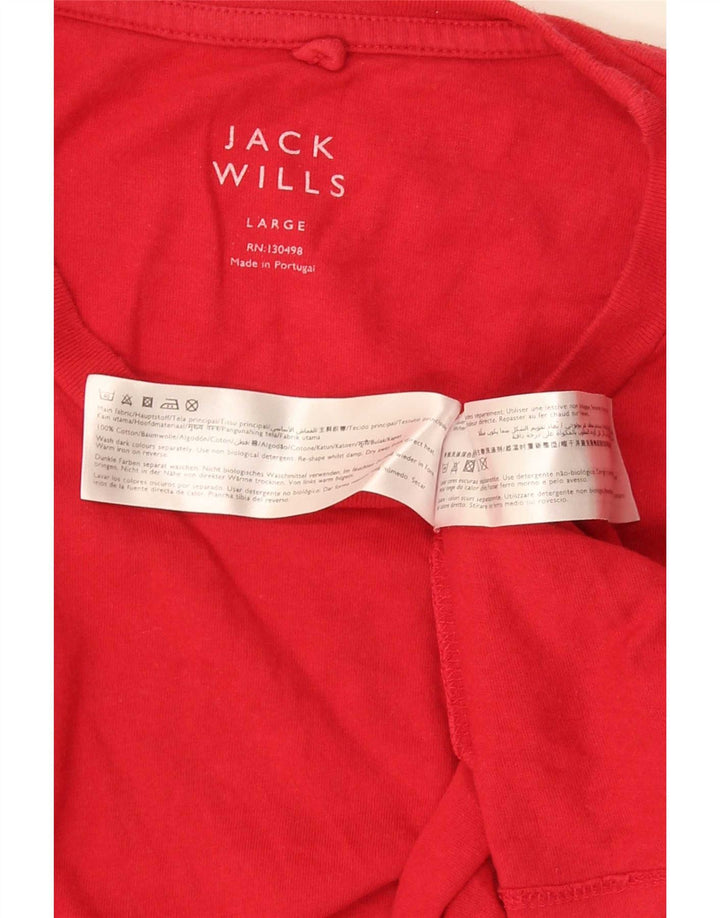 Jack Wills - Camiseta para hombre, talla grande, color rojo, algodón