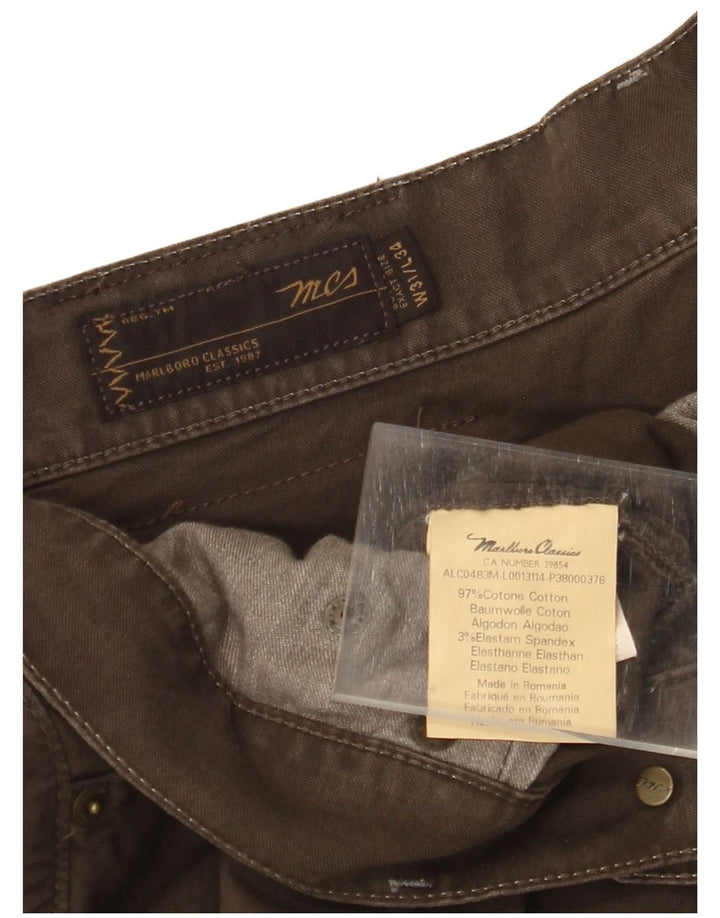 MARLBORO CLASSICS Pantalón Casual Recto Mujer W31 L30 Algodón Marrón