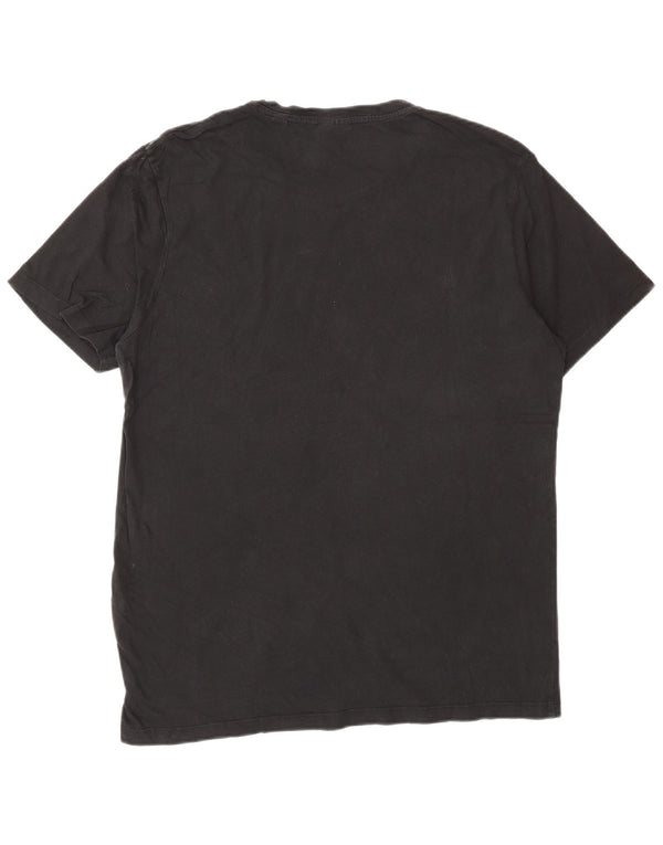 Jack & Jones - Camiseta gráfica para hombre, talla grande, algodón negro