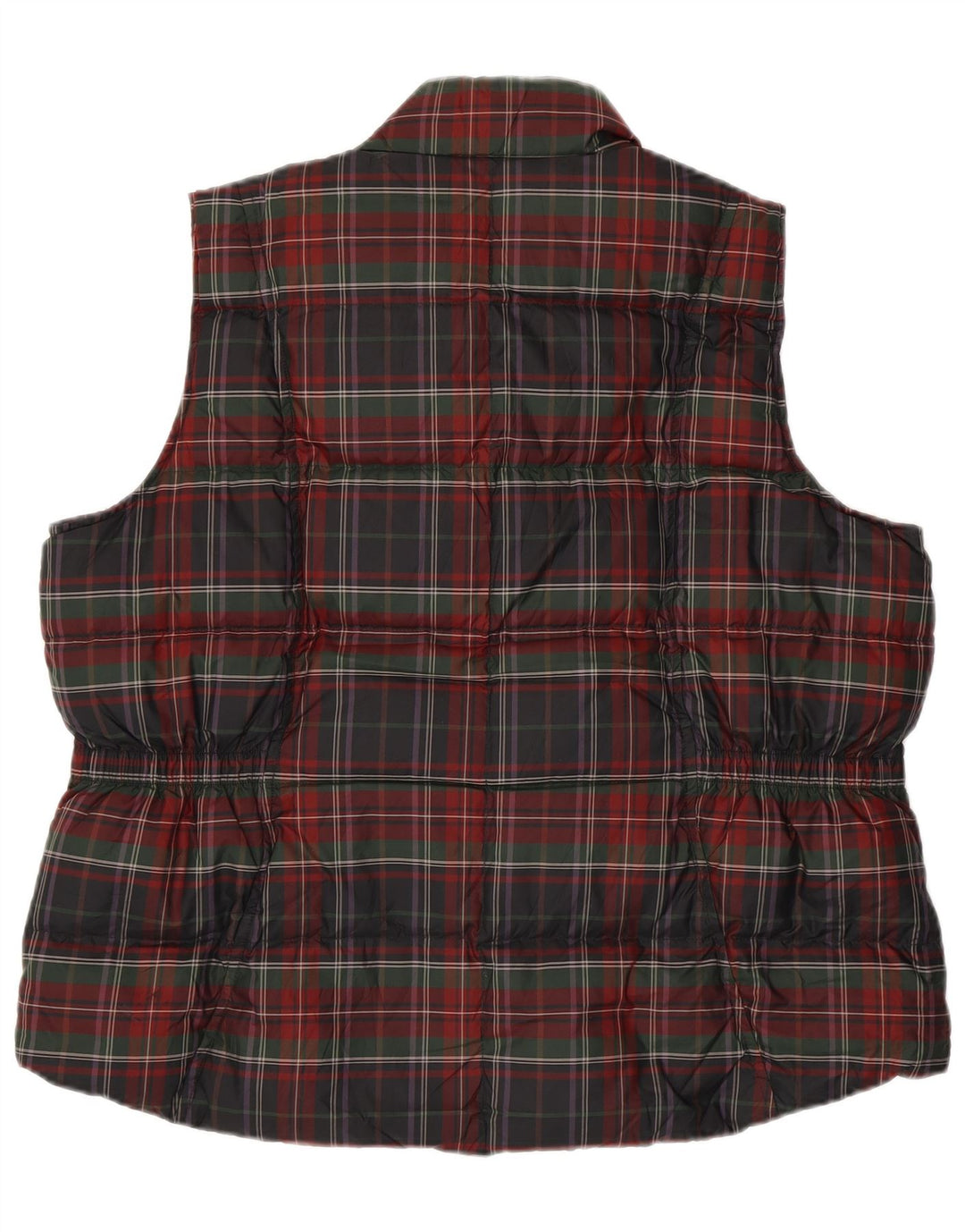 EDDIE BAUER Chaleco acolchado para mujer UK 20 2XL Poliéster a cuadros rojos
