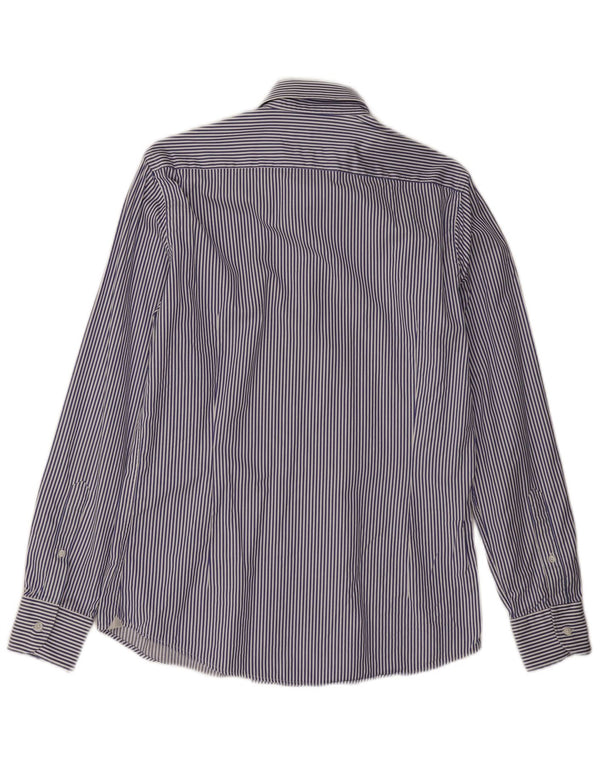 Camisa Massimo Dutti Hombre Talla 15 1/2 39 Raya Azul Mediana