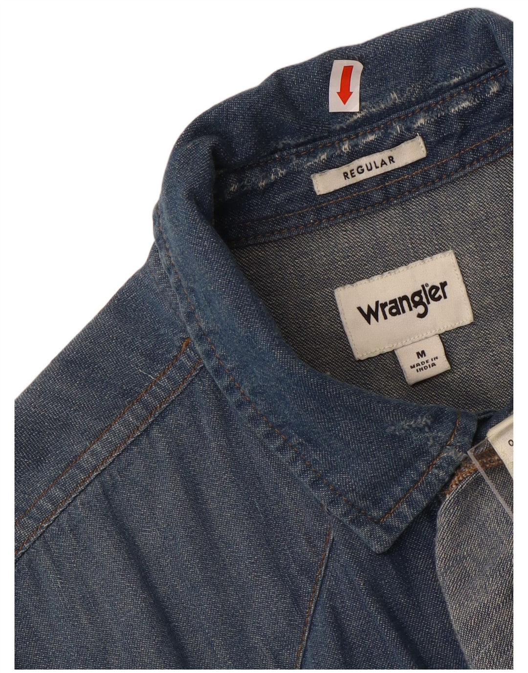 Camisa Vaquera Wrangler Hombre Algodón Azul Medio
