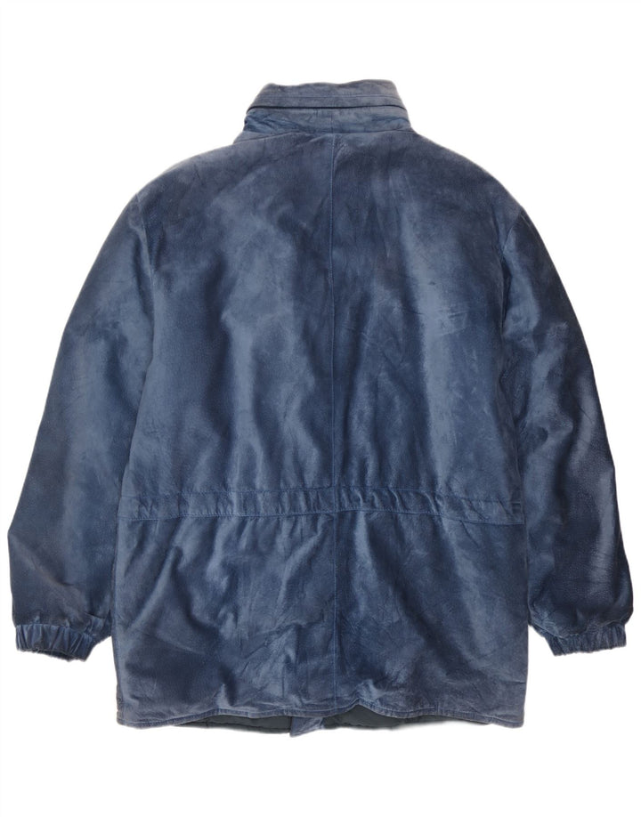 Chaqueta de ante vintage para hombre IT 50 Modal azul grande