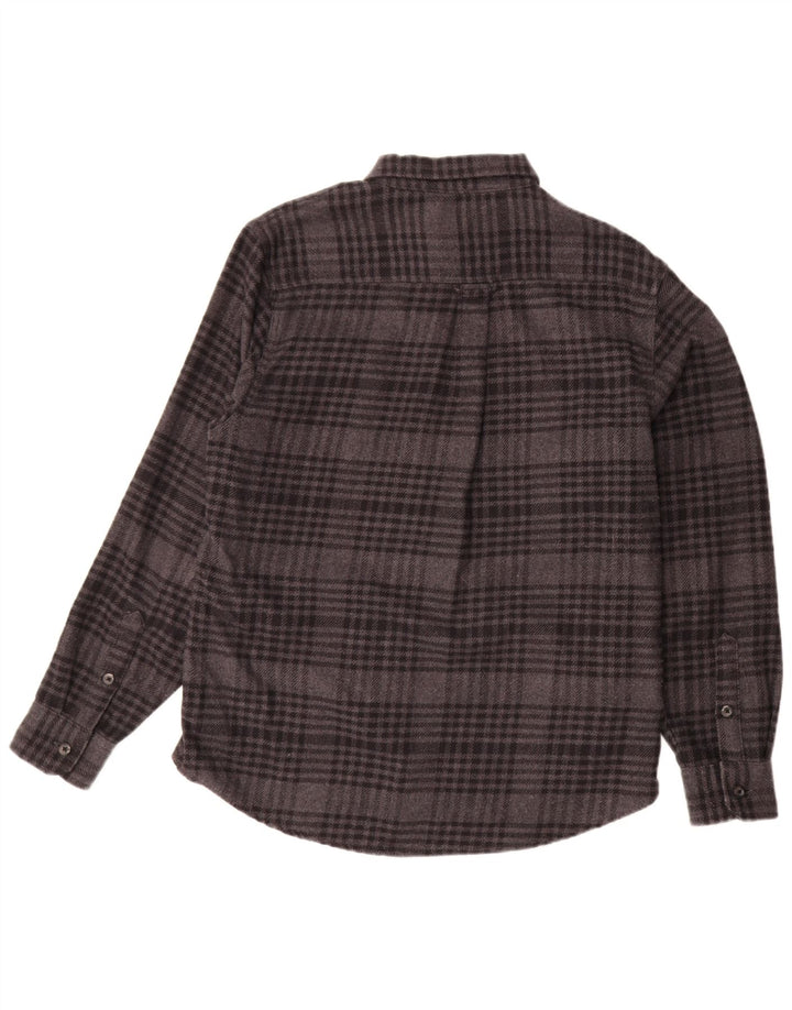 ORVIS Camisa de franela para hombre Algodón a cuadros gris medio