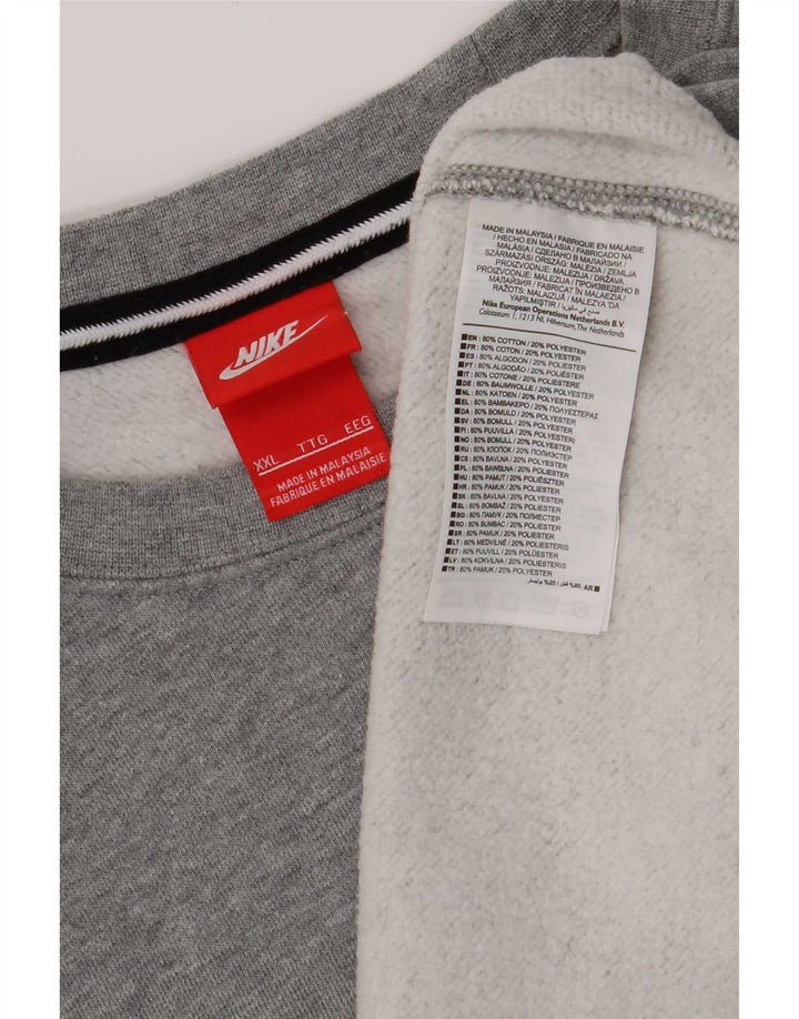 Nike - Sudadera para hombre, talla 2XL, algodón gris