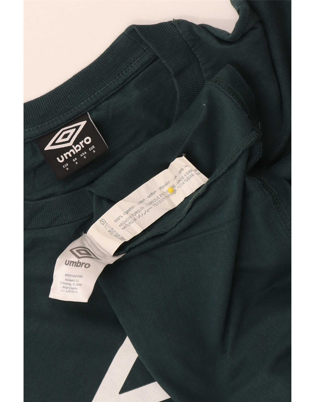 Umbro Hombre Regular Graphic Camiseta Top Pequeño Algodón Verde