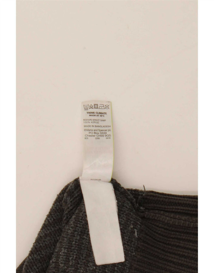 Marks & Spencer Suéter tipo cárdigan para hombre XL Acrílico gris