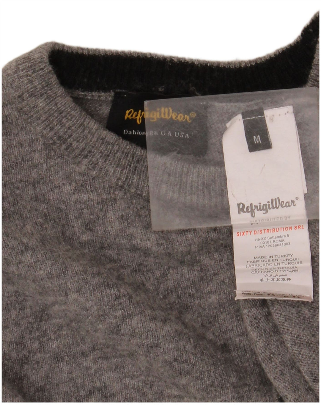 REFRIGIWEAR Suéter tipo jersey con cuello redondo para hombre Gris medio