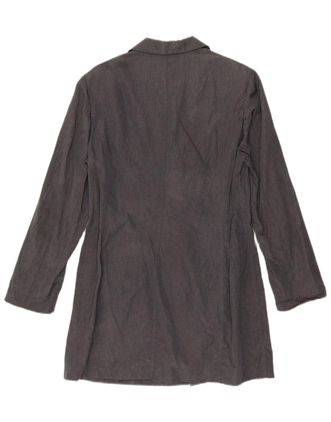 Max & Co. Chaqueta tipo blazer larga de 3 botones para mujer UK 42 Lino gris medio