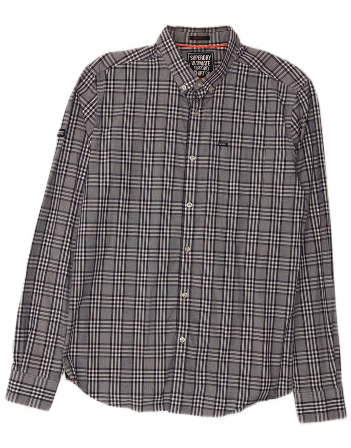 Camisa Superdry De Corte Regular Para Hombre Con Cuadros Grises Grandes
