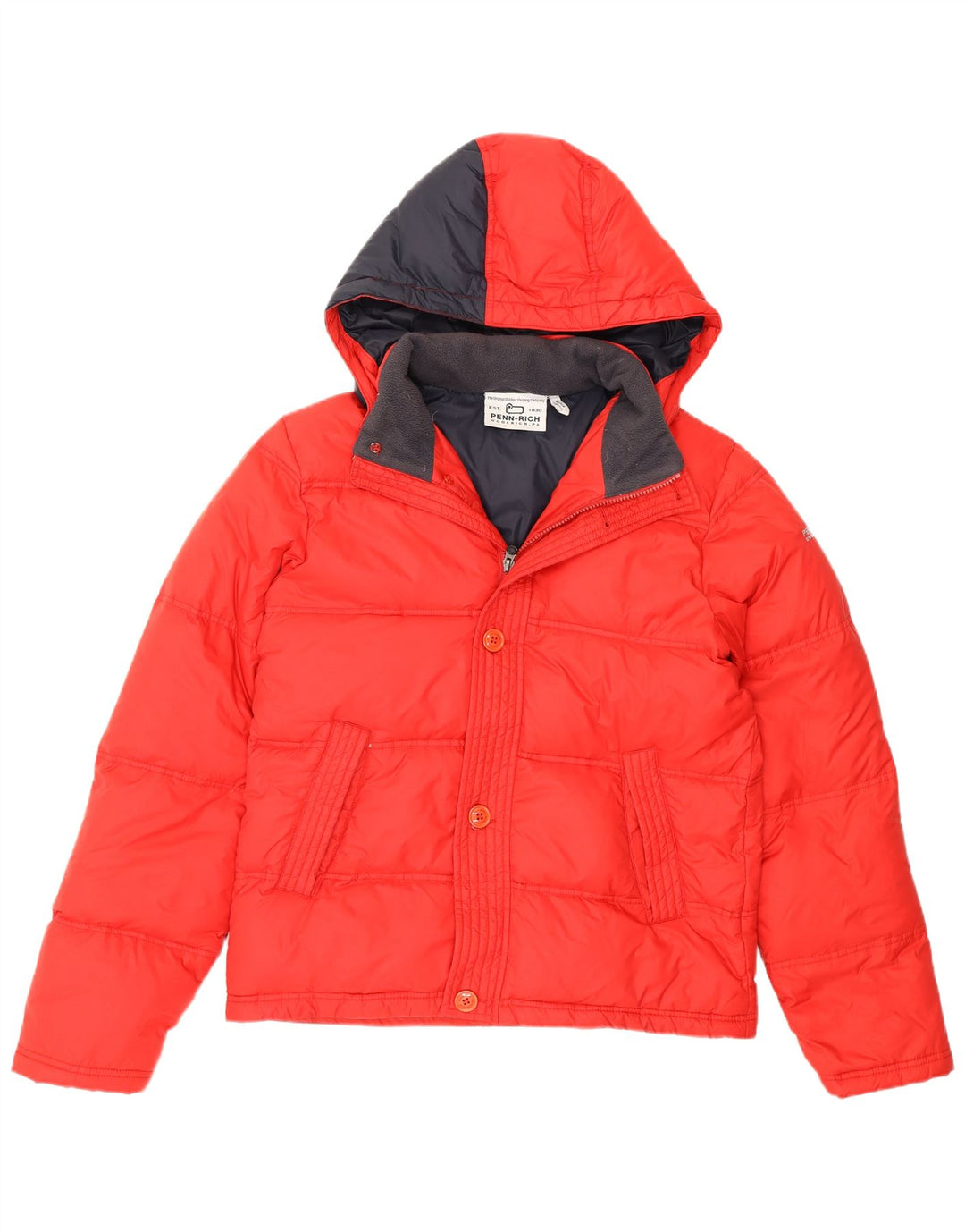 Woolrich Chaqueta acolchada con capucha Penn-Rich para hombre UK 38 Medium Red Nylon