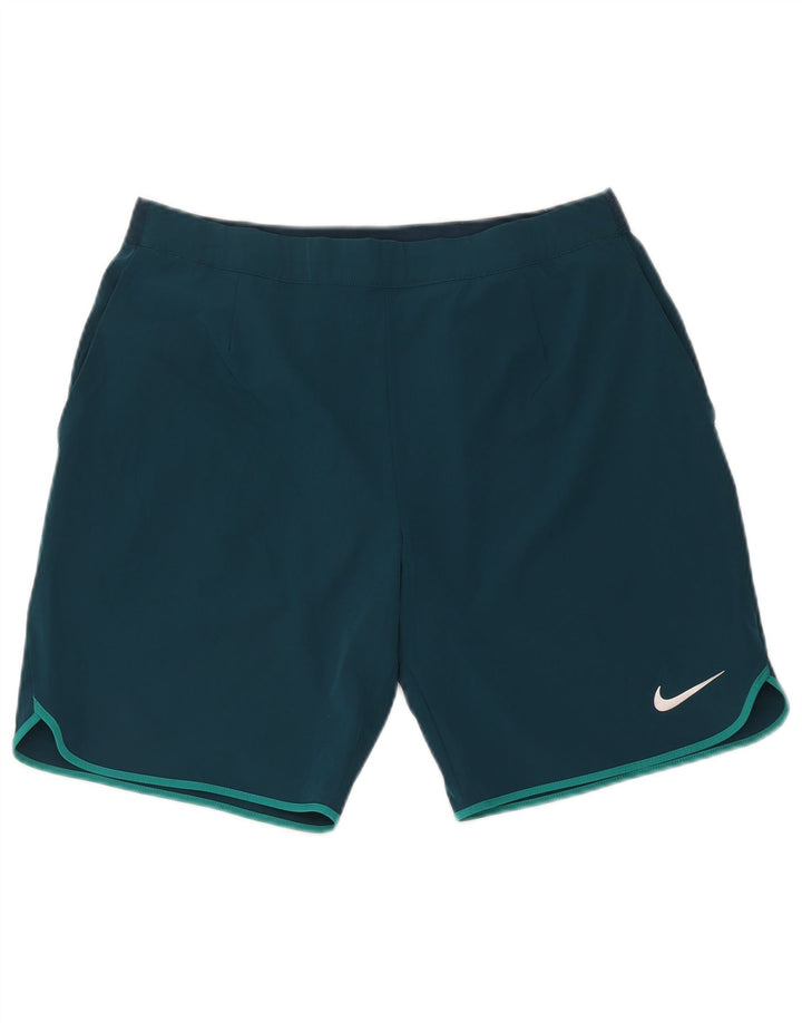 Nike - Pantalones cortos deportivos Dri Fit para hombre, poliéster verde grande