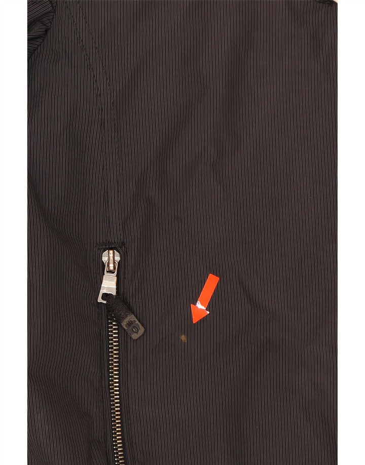 GEOX Mens Bomber Jacket UK 38 Medium Navy Blue Striped Polyester Vintage Geox and Second-Hand Geox from Messina Hembry 