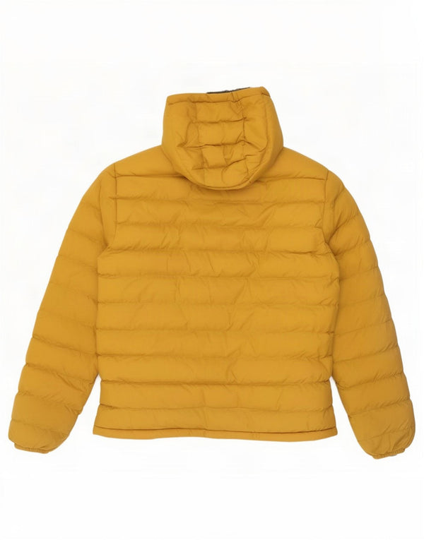 Mountain Warehouse Chaqueta acolchada de sherpa con capucha para hombre, talla 40, color amarillo