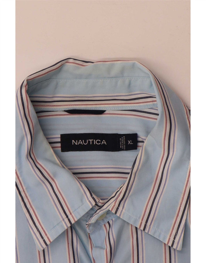Camisa Nautica Hombre XL Algodón Rayas Azul